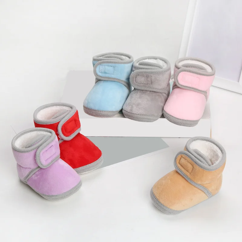 New fashion autumn and winter toddler boots thick non-slip warm baby boots for 6-15months baby