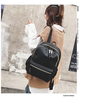 

2020 new women's shoulder bag anti-theft school bag multifunctional double zipper large capacity leisure travel backpack