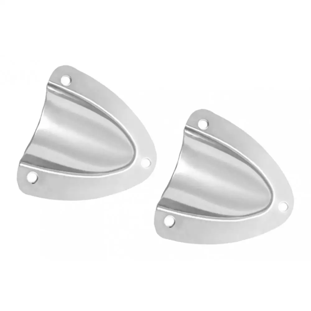 2 Sets 304 Stainless Steel Midget Clam Shell Wire Cable Vent Cover Silver