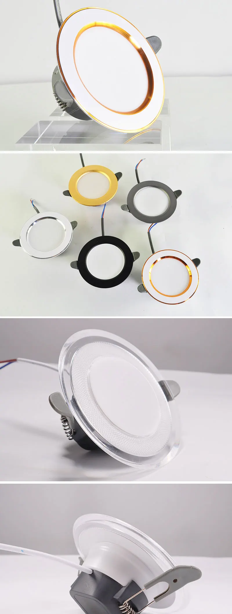 1/5Pcs led Downlight 3W 5W 3000k 4000k 6500k Downlight AC220V-240V led ceiling downlight Kitchen living room Indoor round light