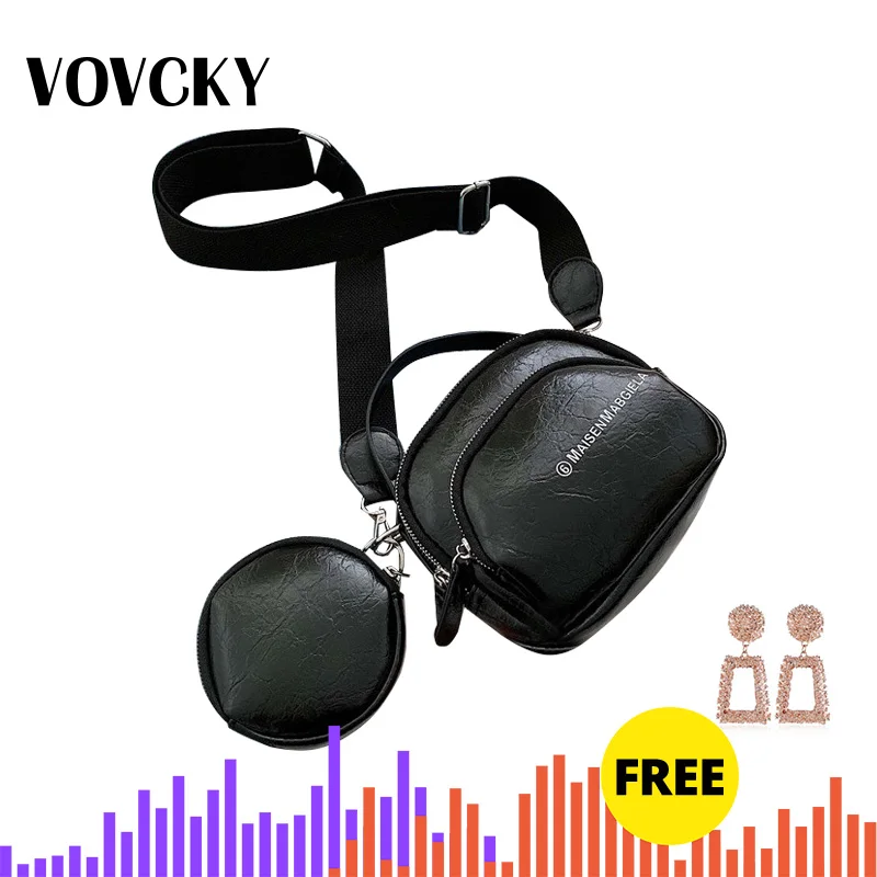 

Fashion Ladies Handbag Set Small Round Bags For Women 2019 Vintage Crossbody Bag Wide Strap Shoulder Bag Leather Bolsas Feminina