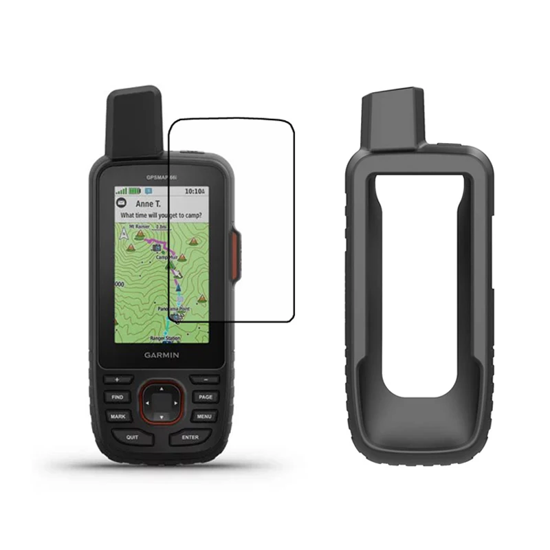 Защитный силиконовый чехол + Защитная пленка для экрана Garmin GPS MAP 66i ручные аксессуары GPS|Бамперы| |