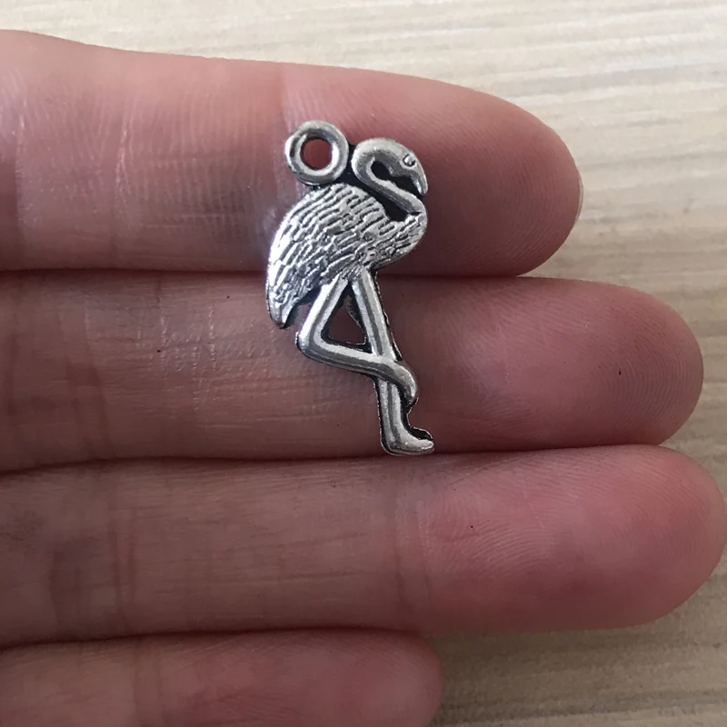 

20PCS Flamingo Charms DIY Jewelry Making Zinc Alloy Pendant Charm for Bracelets Necklaces Earrings Zipper Pulls Bookmark