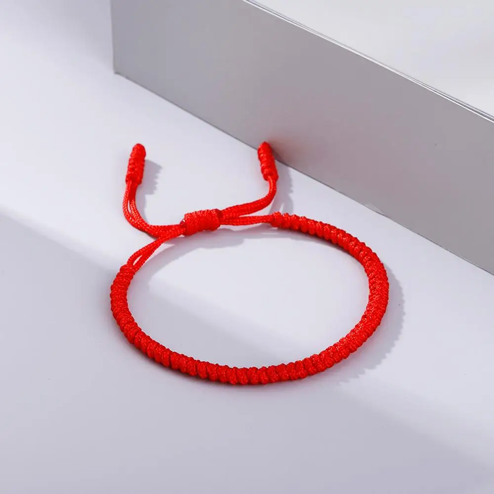 Hot Tibetan Buddhist Braided Bracelet Thread Knots Woven Red Rope Lucky Lover Men Women Bracelets Bangles Prayer Charm Jewelry