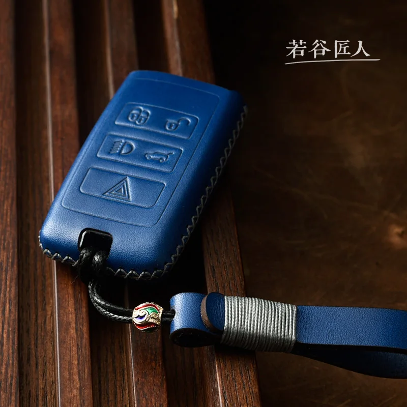Genuine Leather Car Remote Key Cover Key Case For Land Rover Range Rover Evoque Discovery Sport 5 2018 2019 2020