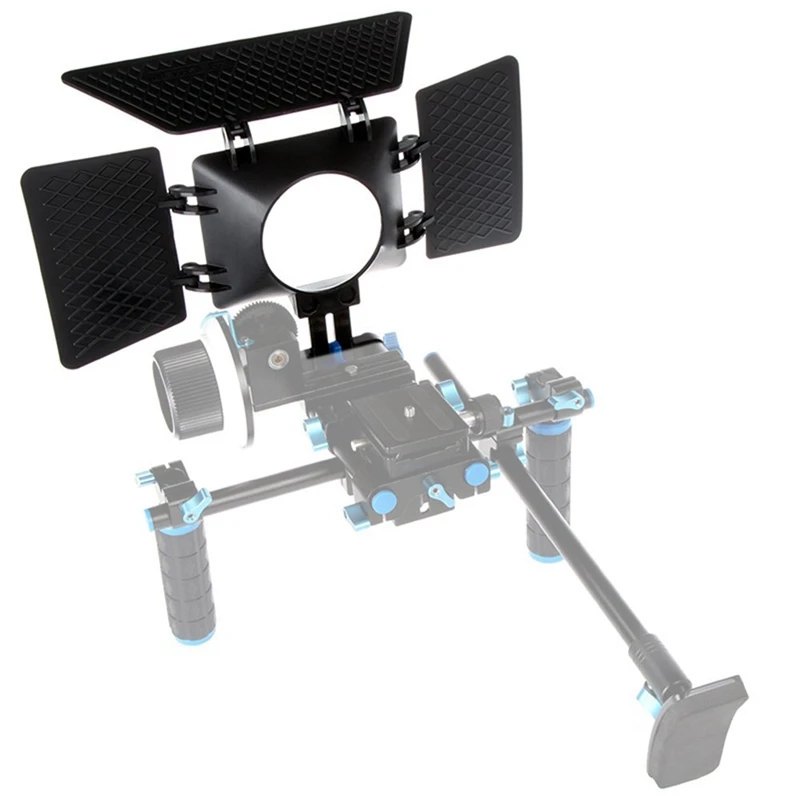 FFYY-Matte Box солнцезащитный козырек для 15 мм рельсовый Стержень Поддержка DSLR 5DII 60D D90 550D 600D черный