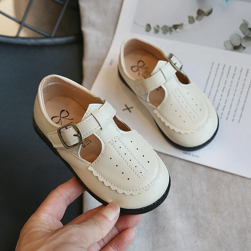 Baby Shoes Boys Girls Leather Shoes Pure Color Casual Shoe Spring Autumn Kids Student Moccasins Breathable SMG067