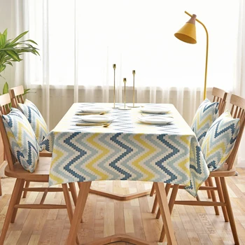 

Withme Tablecloth on the table cloth Wedding Rectangular table Covers Minimalist 100% Polyester Dustproof kitchen pattern Coffee