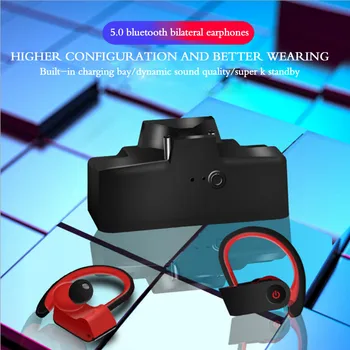 

TWS Bluetooth Earphone 5.0 Wireless Stereo Sports Gaming With Mic Earbud Headset for iPhone Xiaomi Samsung With Charging Box