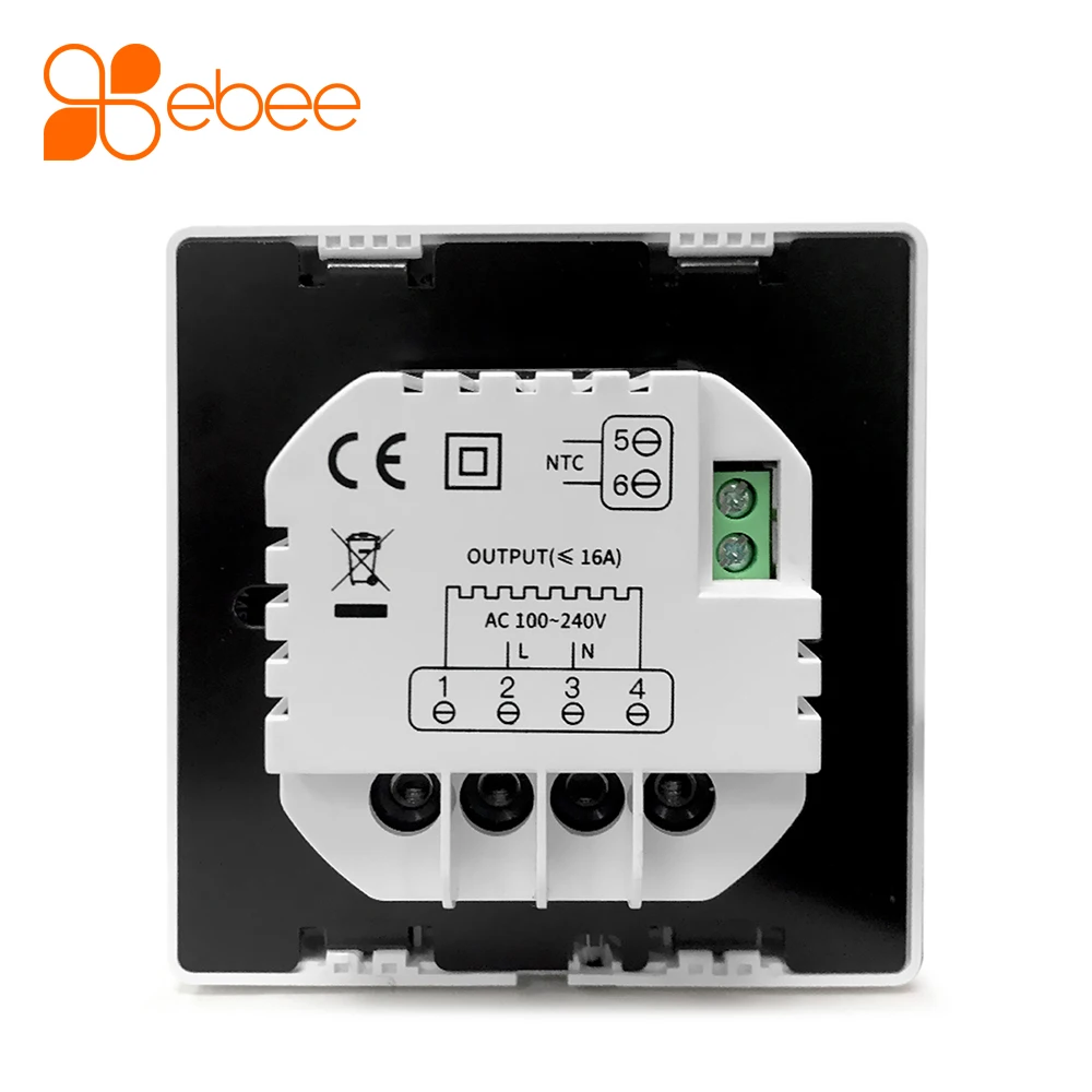 Беспроводной смарт термостат EBEE Wi Fi регулятор температуры для электрического