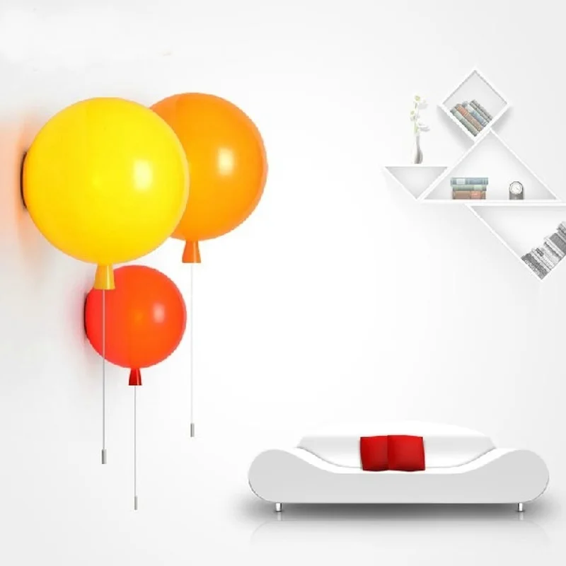 

Modern designer wall lights color ball lamp for kids room wall lamps fixture light living room