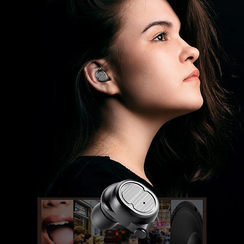 Bluetooth наушники настоящие беспроводные наушники Tws 5,0 спортивные наушники стерео бас гарнитура шумоподавление для телефонов