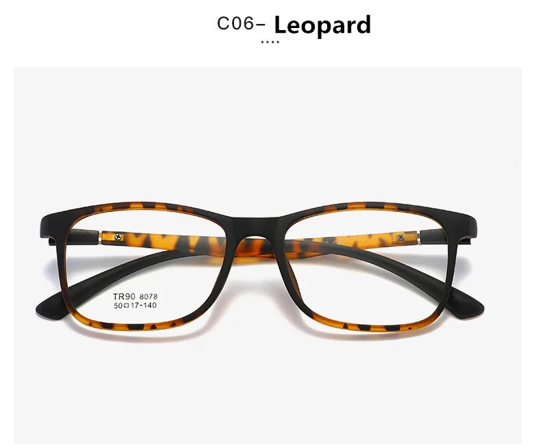 C6 Leopard 50-17-140 винтажная квадратная мужская оправа для очков, рецептурная Женская оправа для очков при близорукости, оправа для очков, оправа для очков для мужчин - Цвет оправы: C6 Leopard