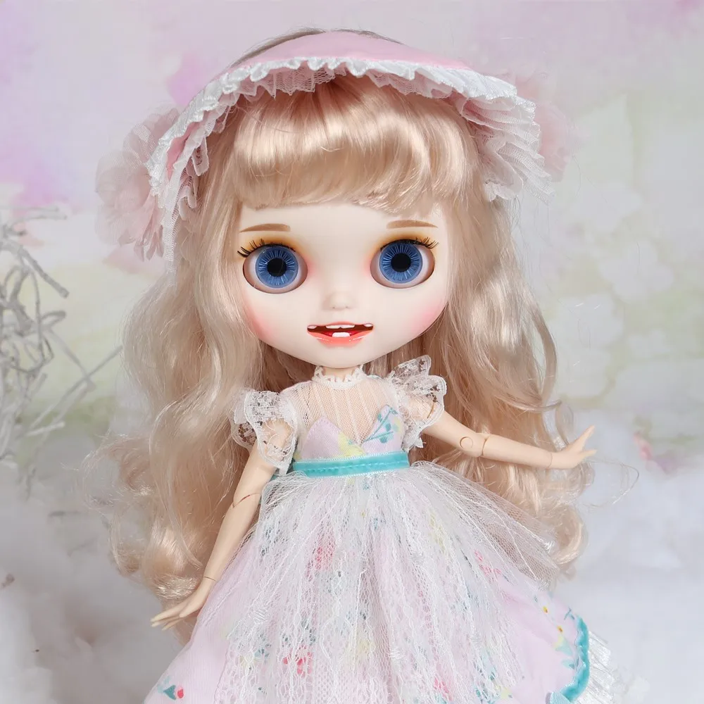 ICY Blyth кукла с нарядами Smilling ртом резные губы матовое лицо сустава тела 1/6 bjd, licca, pullip