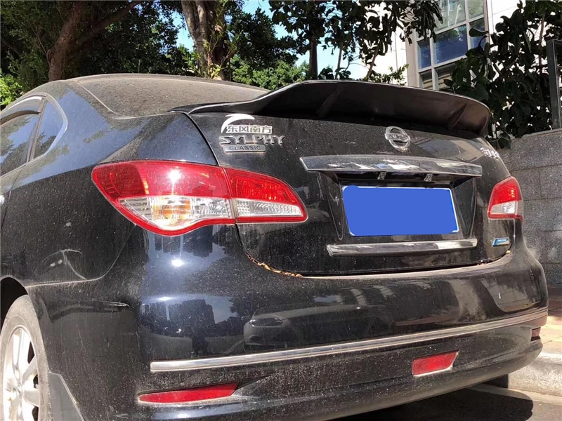 Для Nissan Sylphy sentra спойлер 2009-2011 год углеродное волокно/FRP заднее крыло R стиль спортивные аксессуары