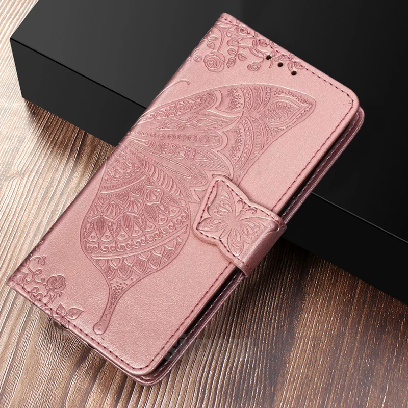 Leather Flip Wallet Case Redmi 5 Plus 6A 7A 8A 8 Note 8T 8 7 6 5 Pro For Xiaomi Mi A3 A2 9 Lite SE Mi 9T K20 3D Butterfly Cover xiaomi leather case card Cases For Xiaomi