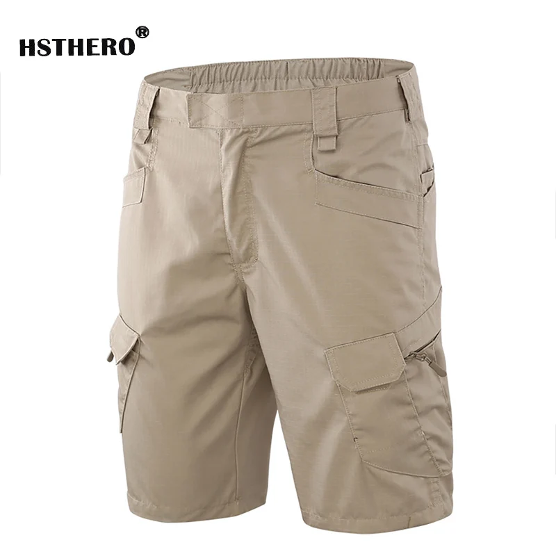 Летние модные быстросохнущие тактические военные свободные мужские шорты, брюки, повседневные армейские мужские походные брюки до колен