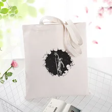 Изобразительное искусство Холщовая Сумка для ежедневного использования текст DIY хозяйственная сумка пользовательский принт Логотип эко многоразовая утилизация