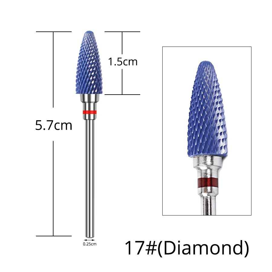 17 Alileader Nail Draill For Electric Drill Ceramic Drill Nail For Nail Art Instrument Safe Cutter For Cutter Manicure - Цвет: 17
