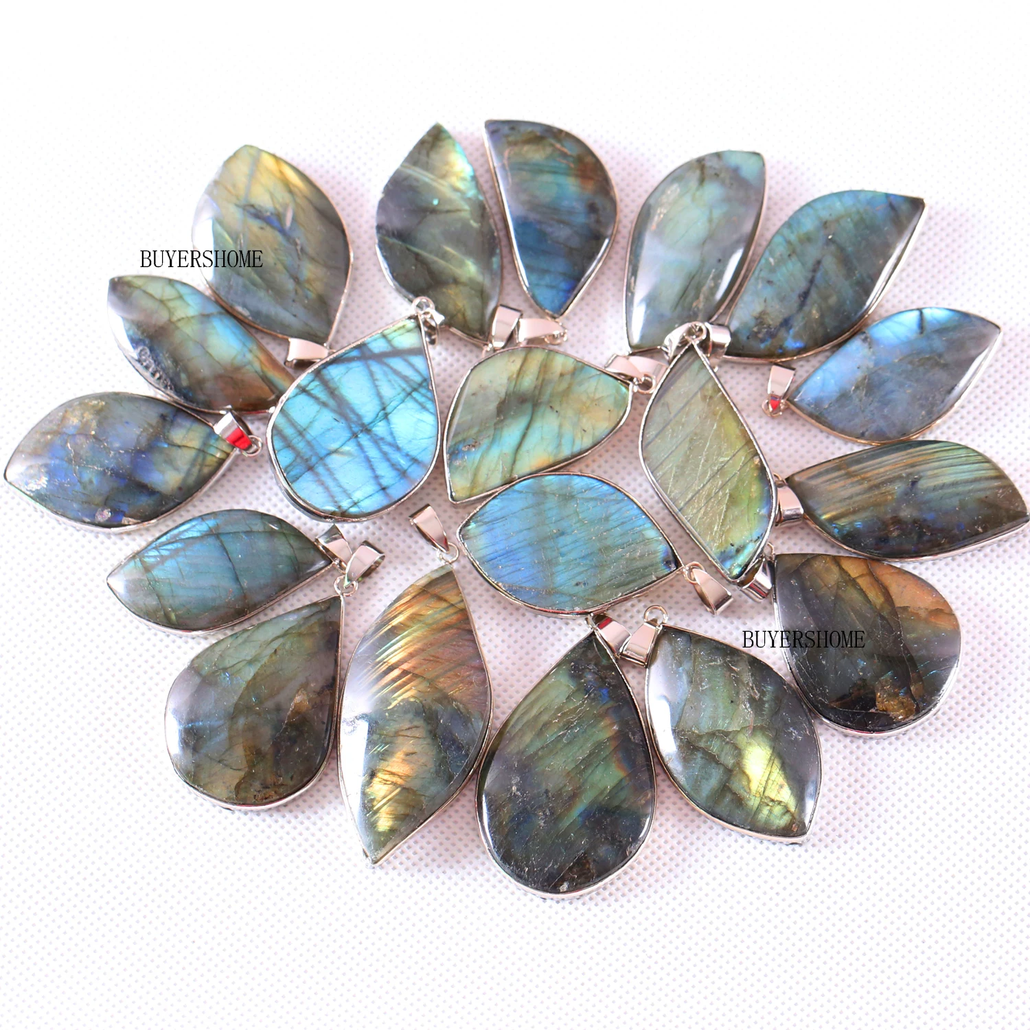 

1Pcs Irregular Labradorite Natural Stone Moonstone Sunstone Divination Spiritual Meditation Jewelry Pendant Fit Necklace K2048
