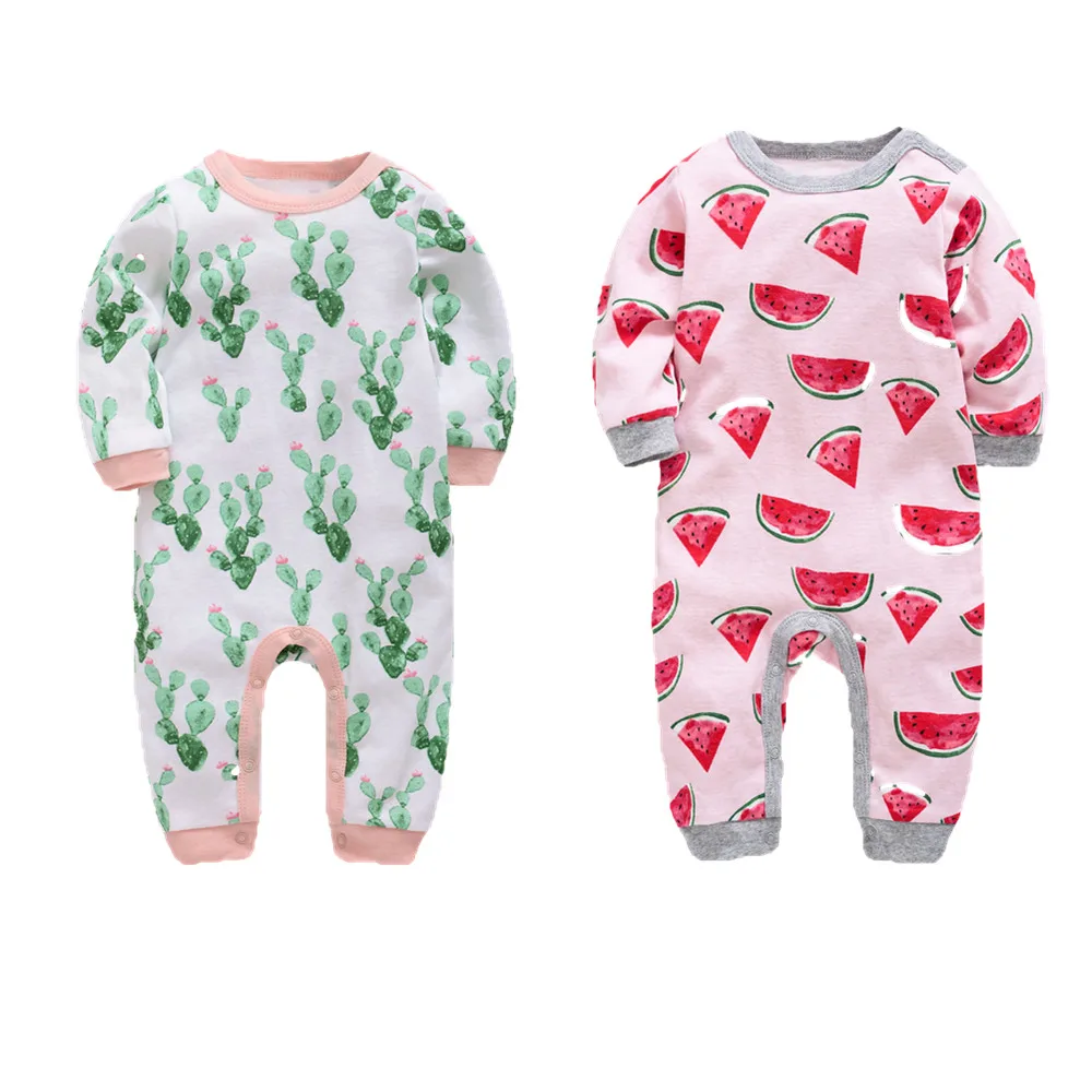 

Honeyzone Baby Girl Bodys 2020 New Fashion Fruit Print Infantil Onesie Cotton Long Sleeve Baby's Jumpsuit Bodysuits Pajamas bebe