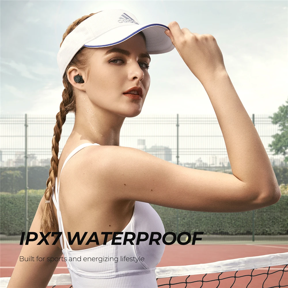 SoundPEATS TrueFree 2 True Wireless Earbuds IPX7 Waterproof Monaural/Binaural Calls in-Ear Stereo Sports Bluetooth Earphones