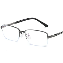 Трендовые металлические синий светильник, блокирующие очки для компьютерных игр, для защиты глаз, полуоправы, очки для чтения для мужчин/женщин, новинка