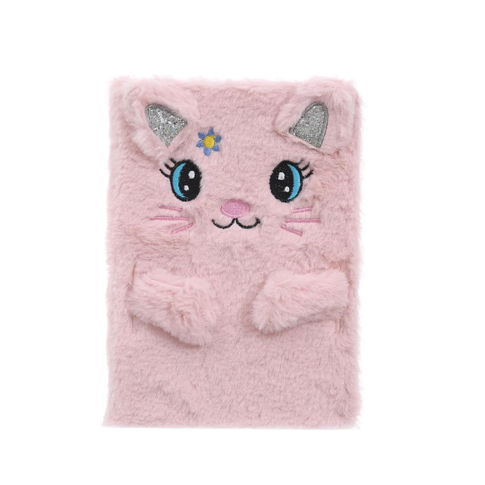C 1 шт. милый мультяшный плюшевый блокнот Kawaii красочный блокнот с животными для девочек портативный дневник планировщик канцелярские подарки - Цвет: C