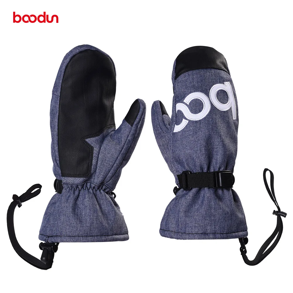 Snowboard Gloves Warm-Skating Boodun Mittens Winter Waterproof Women