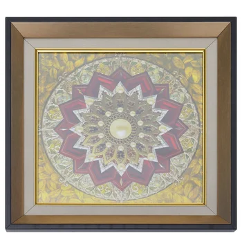 

Mandala Picture Wall Painting Abstract Decorative Pattern European Picture Vintage Wall Decoration (with Frame, 40x40cm)