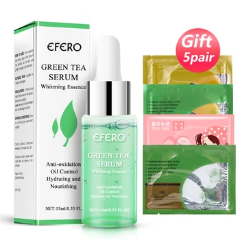 

EFERO Acne Treatment Face Serum Whitening Green Tea Essence Serum Repair Skin Oil Control Hydrating Acne Face Cream 15ml