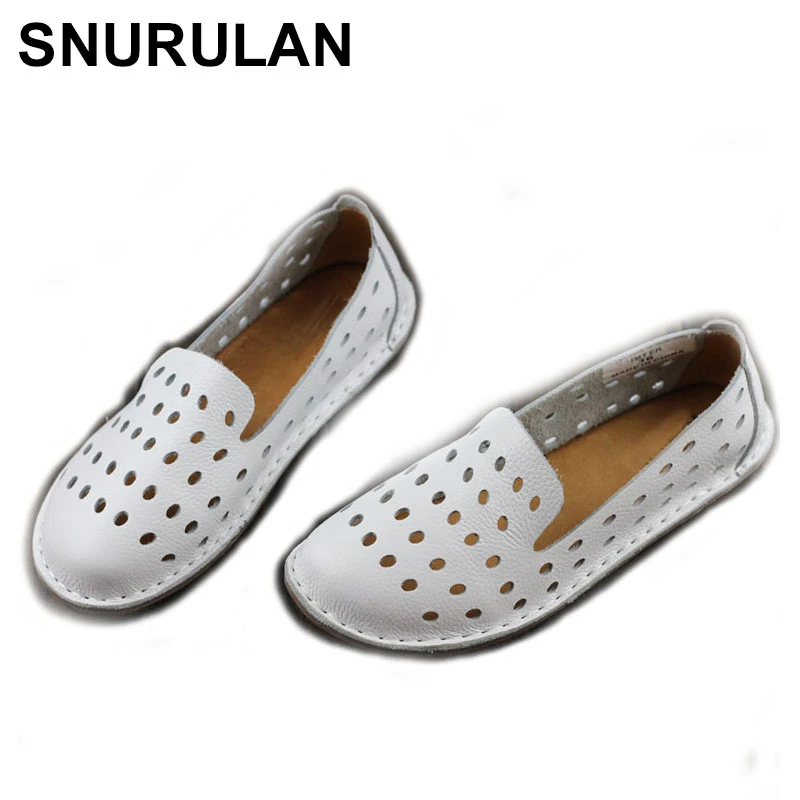 ladies tan leather flat shoes