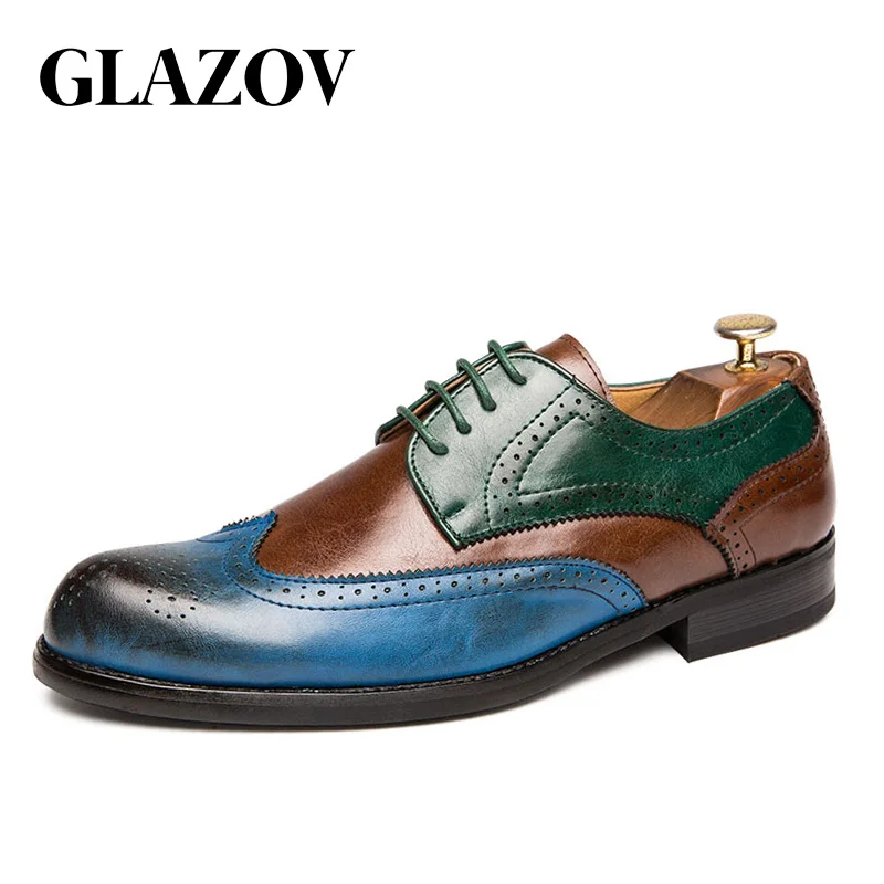 green formal shoes