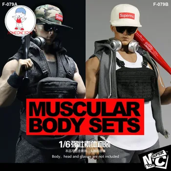 

SUPERMC TOYS1/6 F-079 Male Fashion Clothes with Hat Sneakers Model for M34 M35 Strong Musle Body Figures