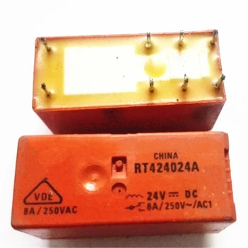 

1pcs/lot relay RT424024 24VDC RT424024A-24VDC 424024 24VDC DC24V 8PIN In Stock