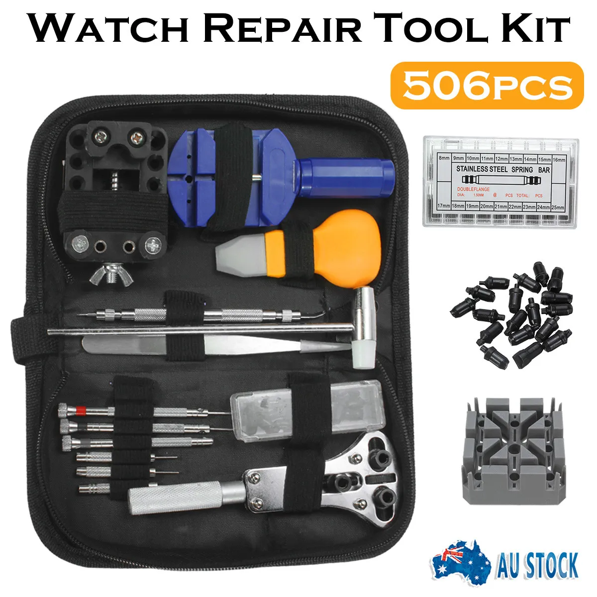 506pcs Watch Repair Tool Kit Remover Spring Pin Bars Back Case Opener Watchmaker Horlogemaker Gereedschap Repair Tool Kit 506pcs Watch Repair Tool Kit Remover Spring Pin Bars Back Case Opener Watchmaker Horlogemaker Gereedschap Repair Tool Kit