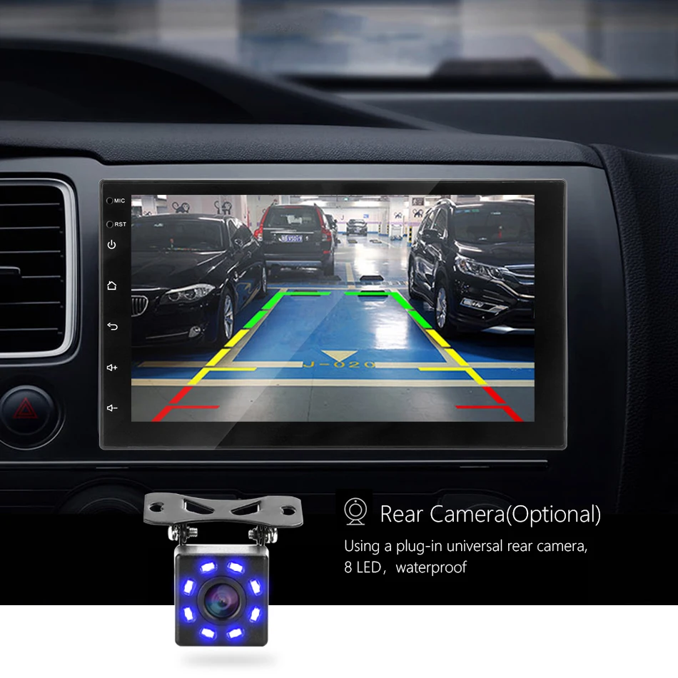 Автомобильный радиоприемник " Мультимедиа сенсорного экрана видеоплеер Bluetooth телефонный звонок fm-радио gps навигация wifi обратное изображение Зеркало Ссылка