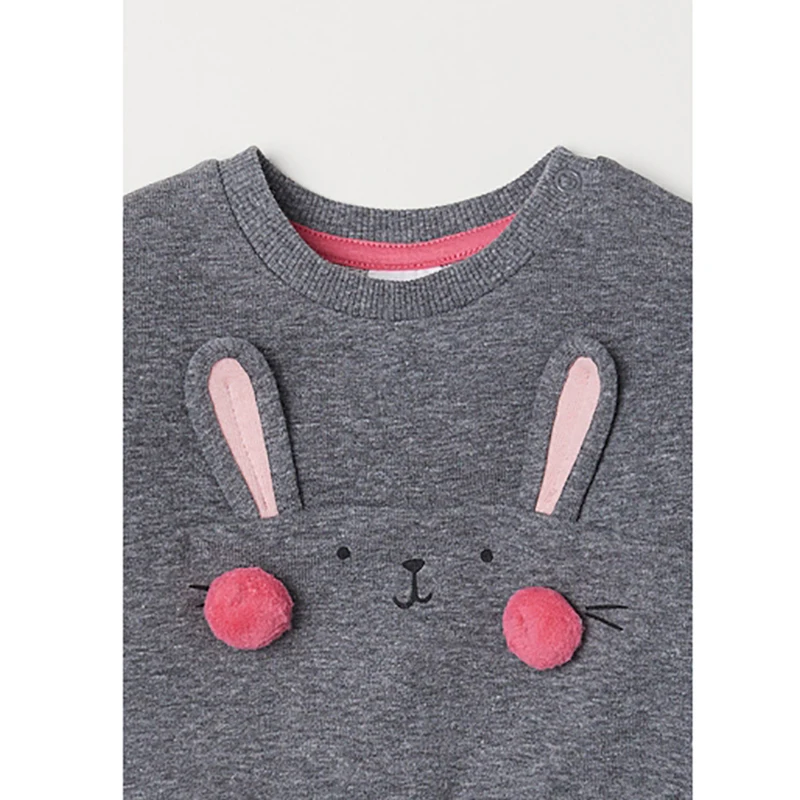 Свитер для девочек; зимний теплый весенний вязаный свитер с длинными рукавами для маленьких девочек; пуловер для девочек; Верхняя кроличья Толстовка для девочек