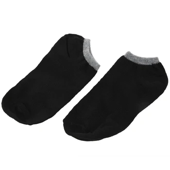 

black+ gray edge Mens Ankle Boat Sock Sport Low-Cut Socks
