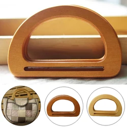 1 Pc D Shape Wooden Bag Handle Replacement Belt for DIY Making Purse Handbag Tote Environmental Rectangle Shaped Bag Accessory