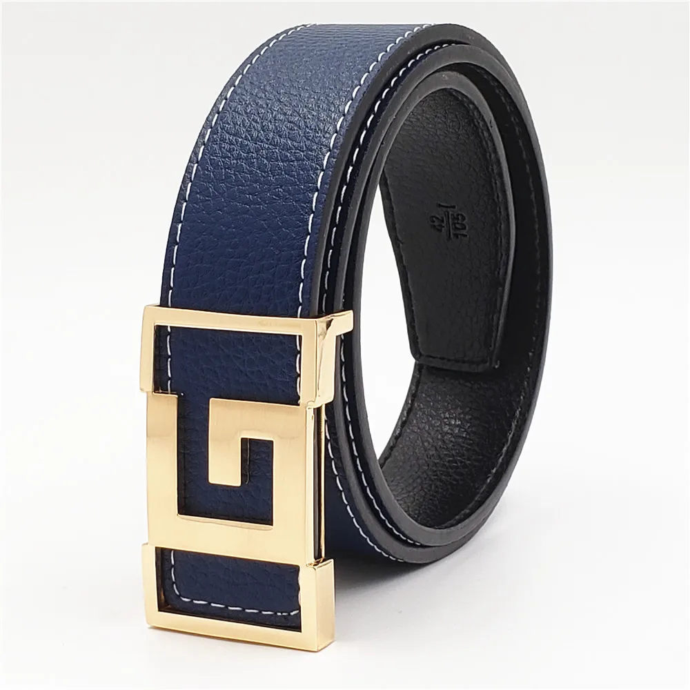 

2019 Luxury Designer Strap Brand Women Men Waistband Genuine Leather G Belt for Jeans with Big Double G Buckle Fashion Belts