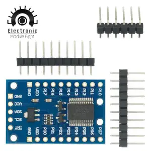 Плата расширения МОДУЛЯ ВВОДА-ВЫВОДА PCF8575, плата расширения постоянного тока 2,5-5,5 в I2C, управление связью, 16 портов ввода-вывода для Arduino