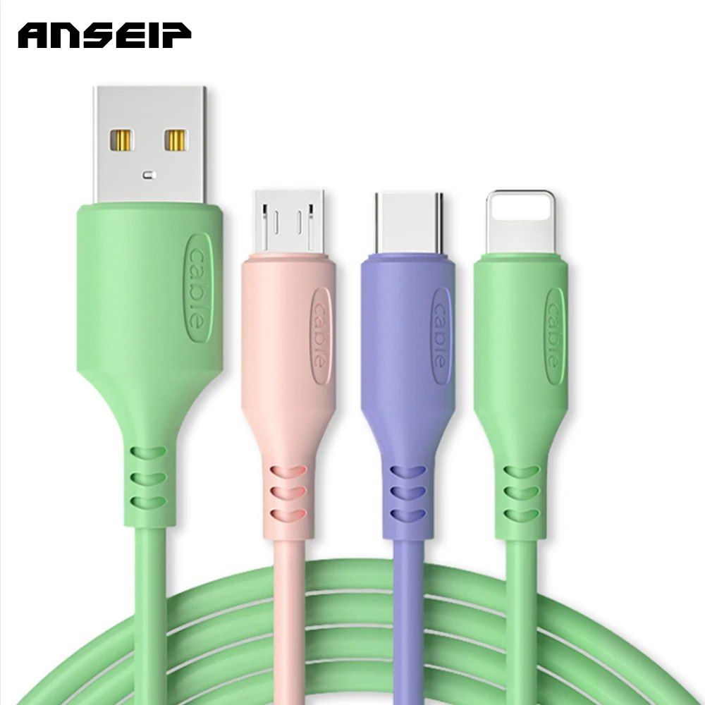 ANSEIP 3 в 1 USB кабель Micro C адаптер для быстрой зарядки мульти быстрое зарядное
