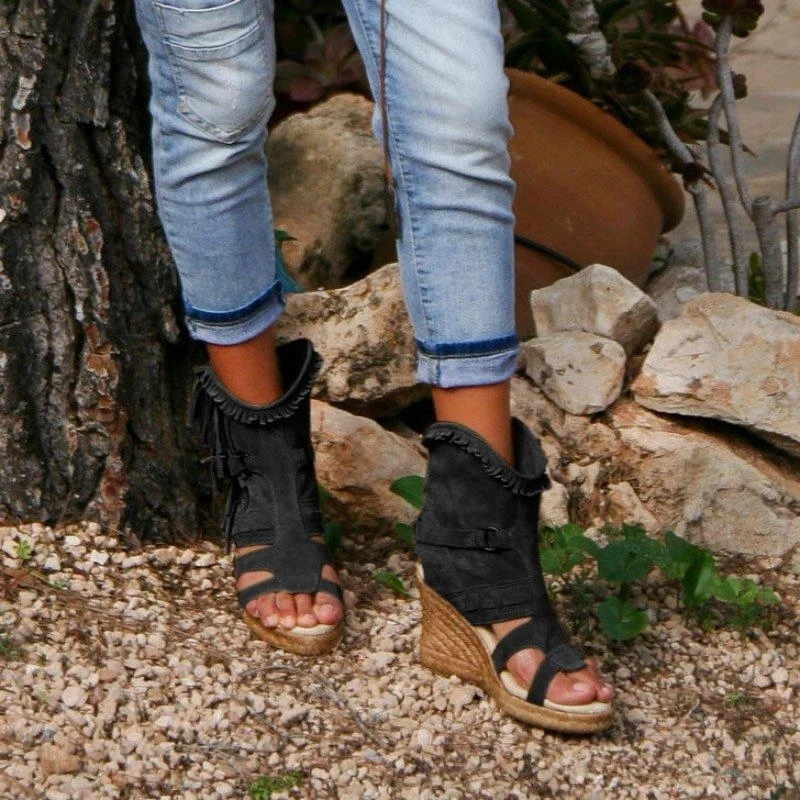 Women Ankle Boots Vintage PU Leather High Heels Booties Cut Out Sandals Women high heels,platform high heels sandals,ankle buckle sandals