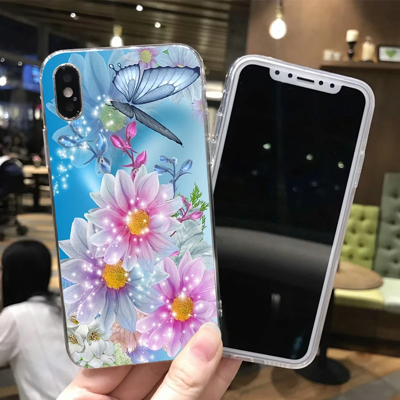 Flower design of TPU Silicone Gel Soft Phone Case for Vodafone Smart N8/N9/N10 E8/C9/X9/V8/V10 Prime6/7 Style7 turbo7 510/610 | Мобильные