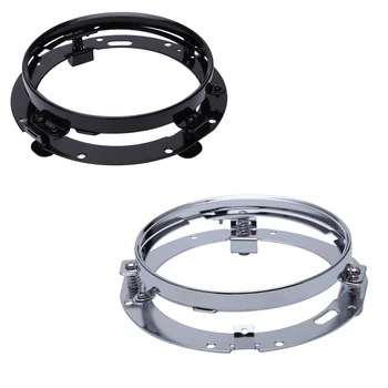 

7 Inch Black/Chrome Round LED Headlight Adapter Mounting Ring Bracket for harley Touring Softail FLD Motorcycle Accessories