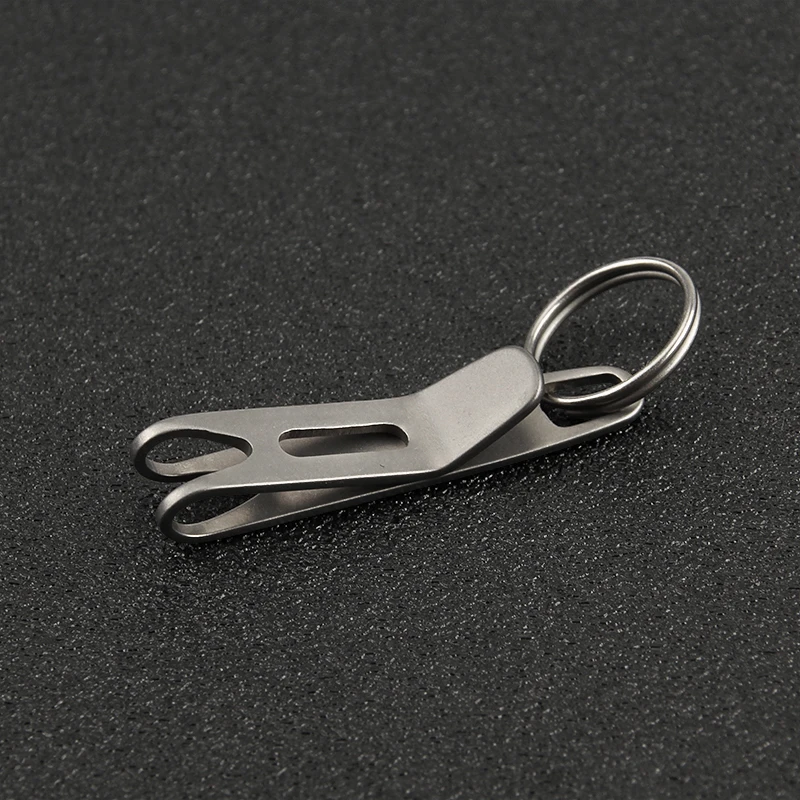 Key Ring 1PC Titanium Clasp Titanium Alloy Outdoor EDC Tool Buckle Hook