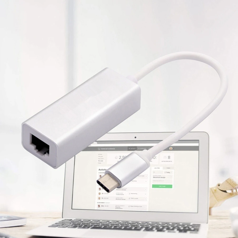 Профессиональный USB алюминиевый сплав Ethernet адаптер Проводная сетевая карта компьютер тип-c к RJ45 портативный простой в эксплуатации стабильный