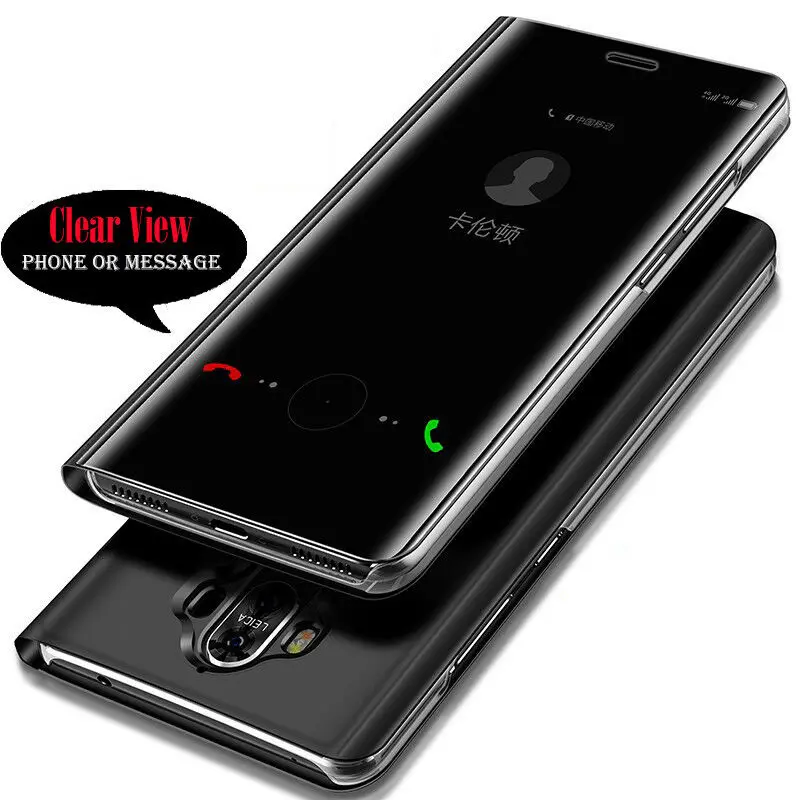 Прозрачный зеркальный чехол для смартфона для samsung Galaxy S6 S6 Edge S7 S8 S9 Plus откидная крышка-подставка для samsung Galaxy Note 9 8