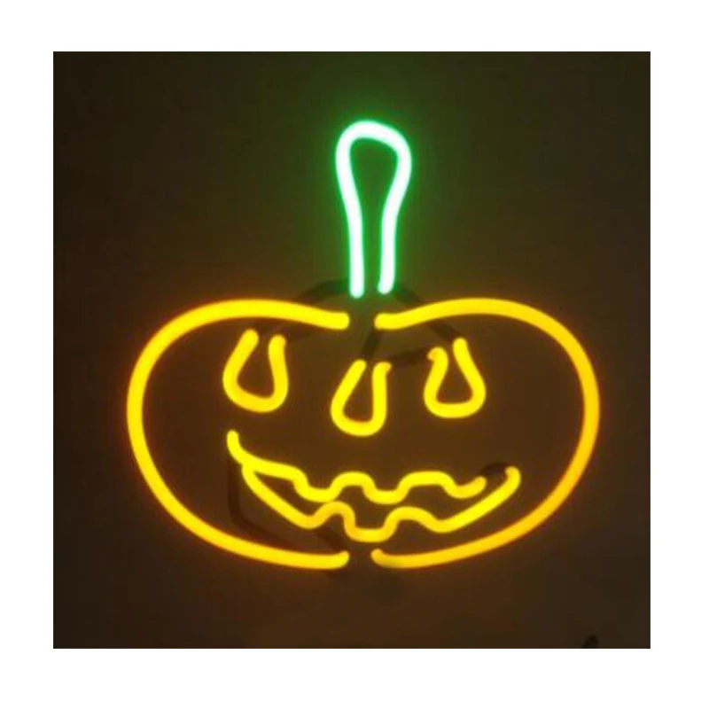 Хэллоуин желтая тыква на заказ ручная работа Настоящая стеклянная трубка